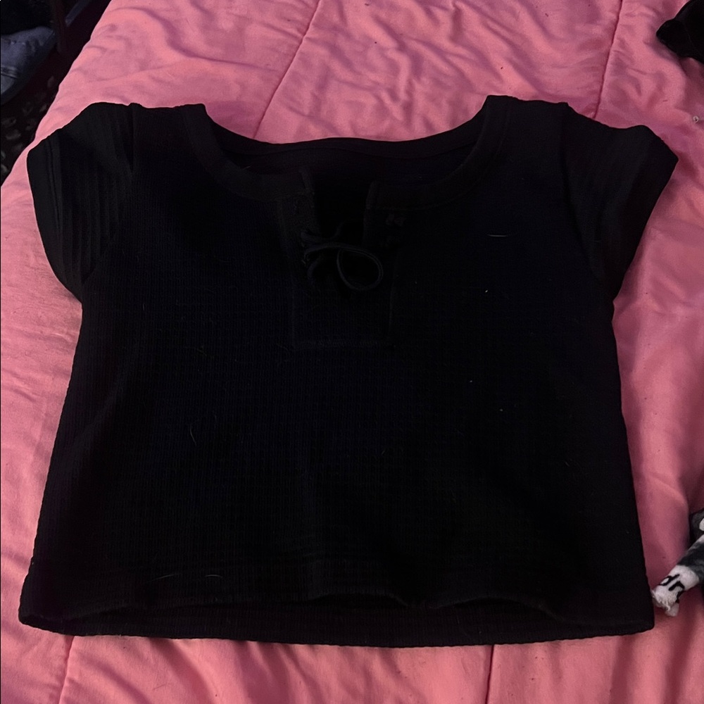 Black Cropped Top